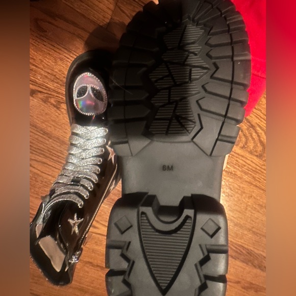 Dolls Kill Club Exx Midnight Invade UR Space Combat Boots NWOB size 6 Deadstock - Picture 15 of 16